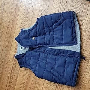 Blue puffy vest from Gap